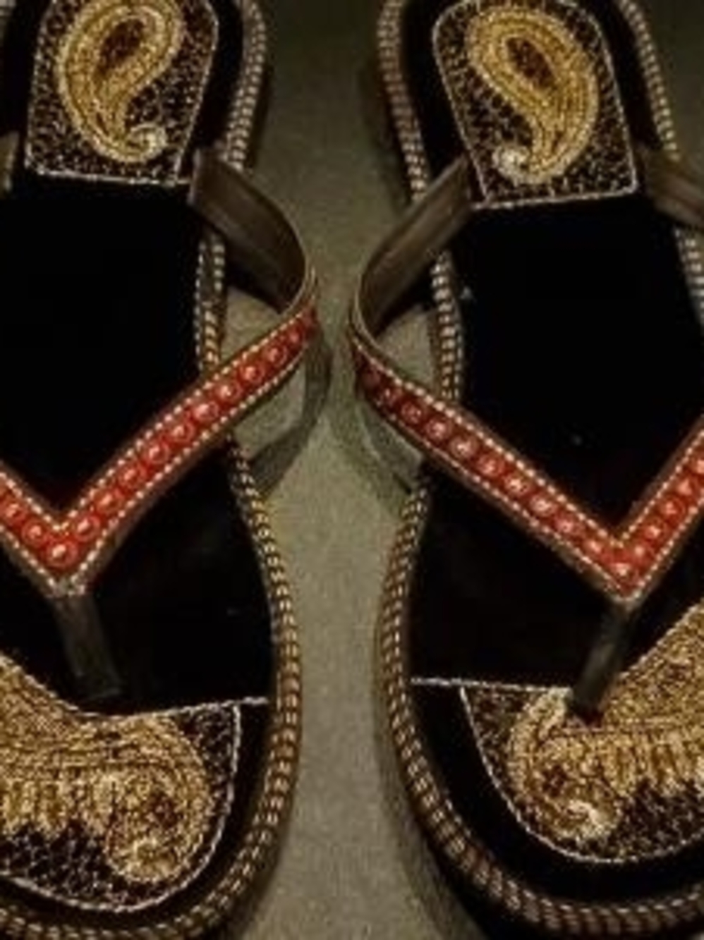 Indian Style Handmade Rajasthani Sandal Womens, Indian Size 9 Fit 8.5-9 Women's